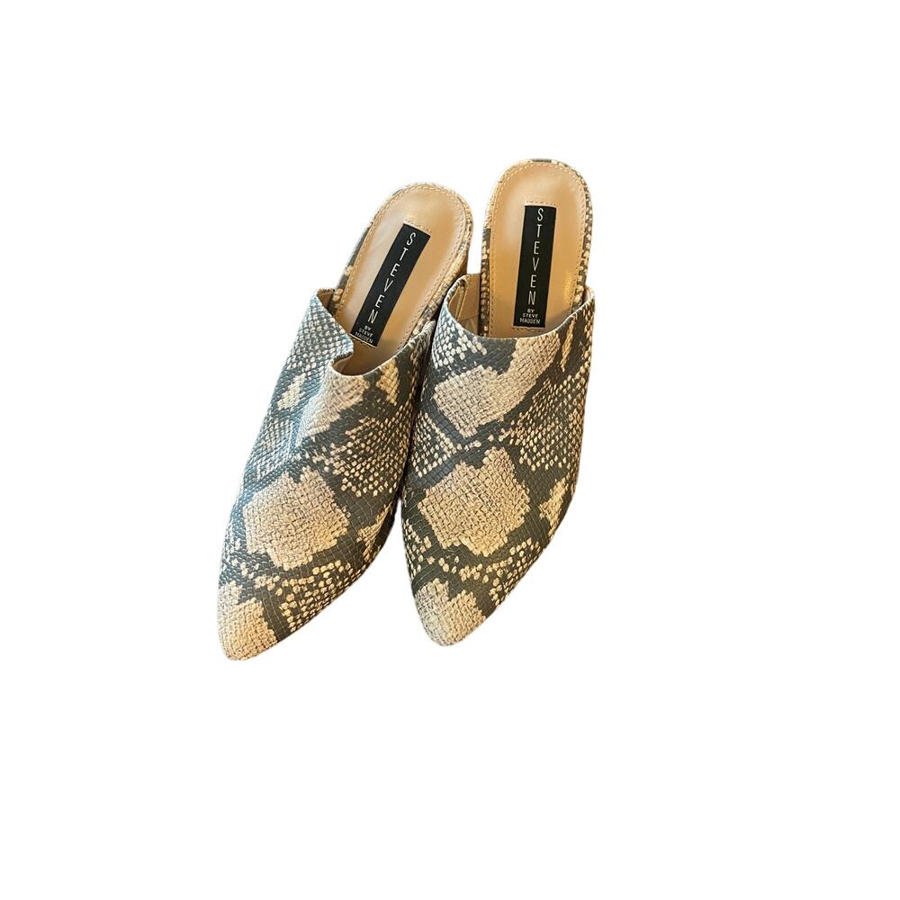 Steven By Steve Madden Mule Slide On Snakeskin Bi… - image 1